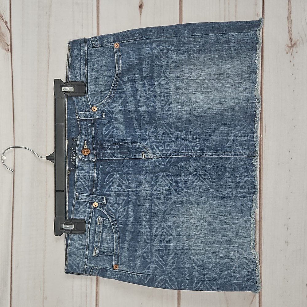 Lucky Brand Women's Pattern Denim Mini Skirt - Size 14/32